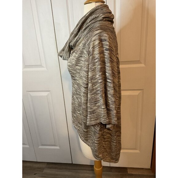 INC Metallic Gold Tan‎ Dolman Sleeve Sweater Top Size 1X - Picture 3 of 5